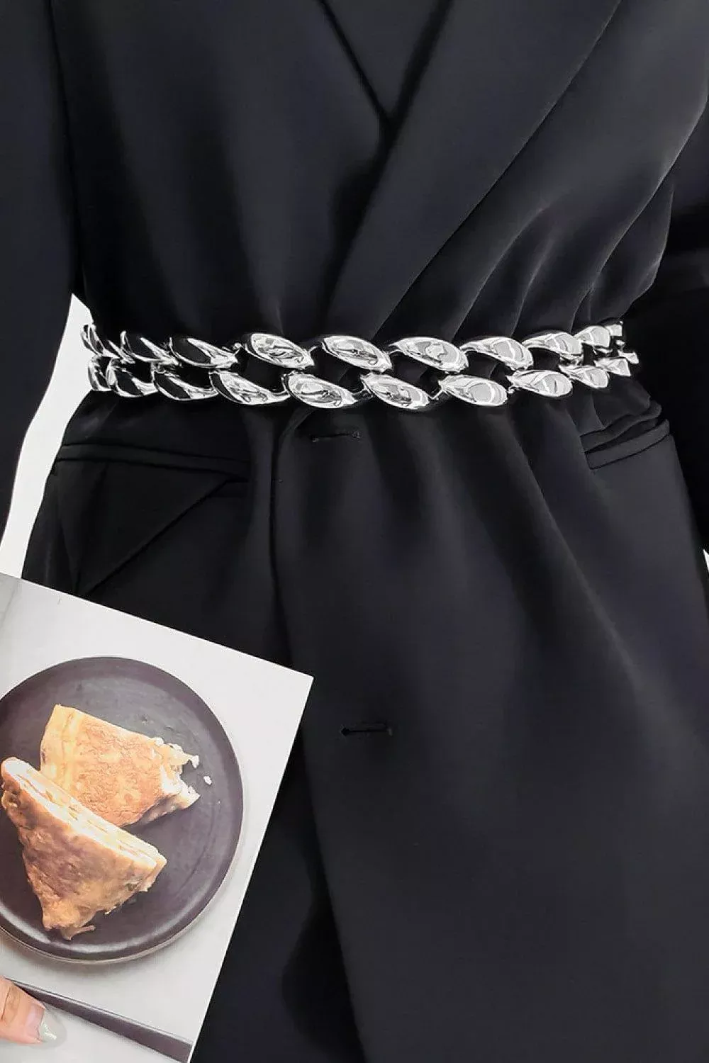 1.2″ Width Acrylic Curb Chain Belt
