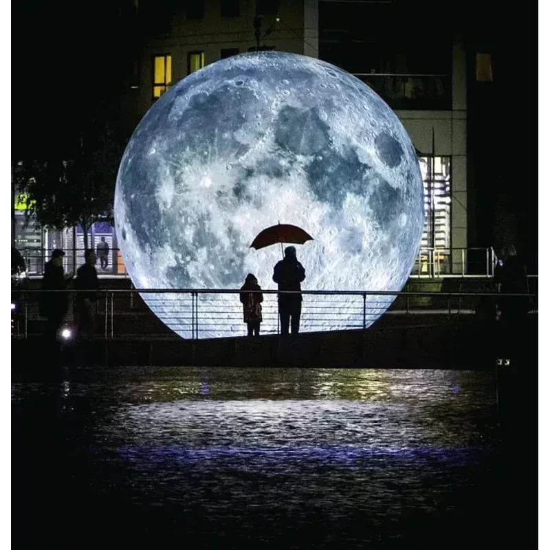 10FT Inflatable Moon Ball with LED Lights for Events & Parties