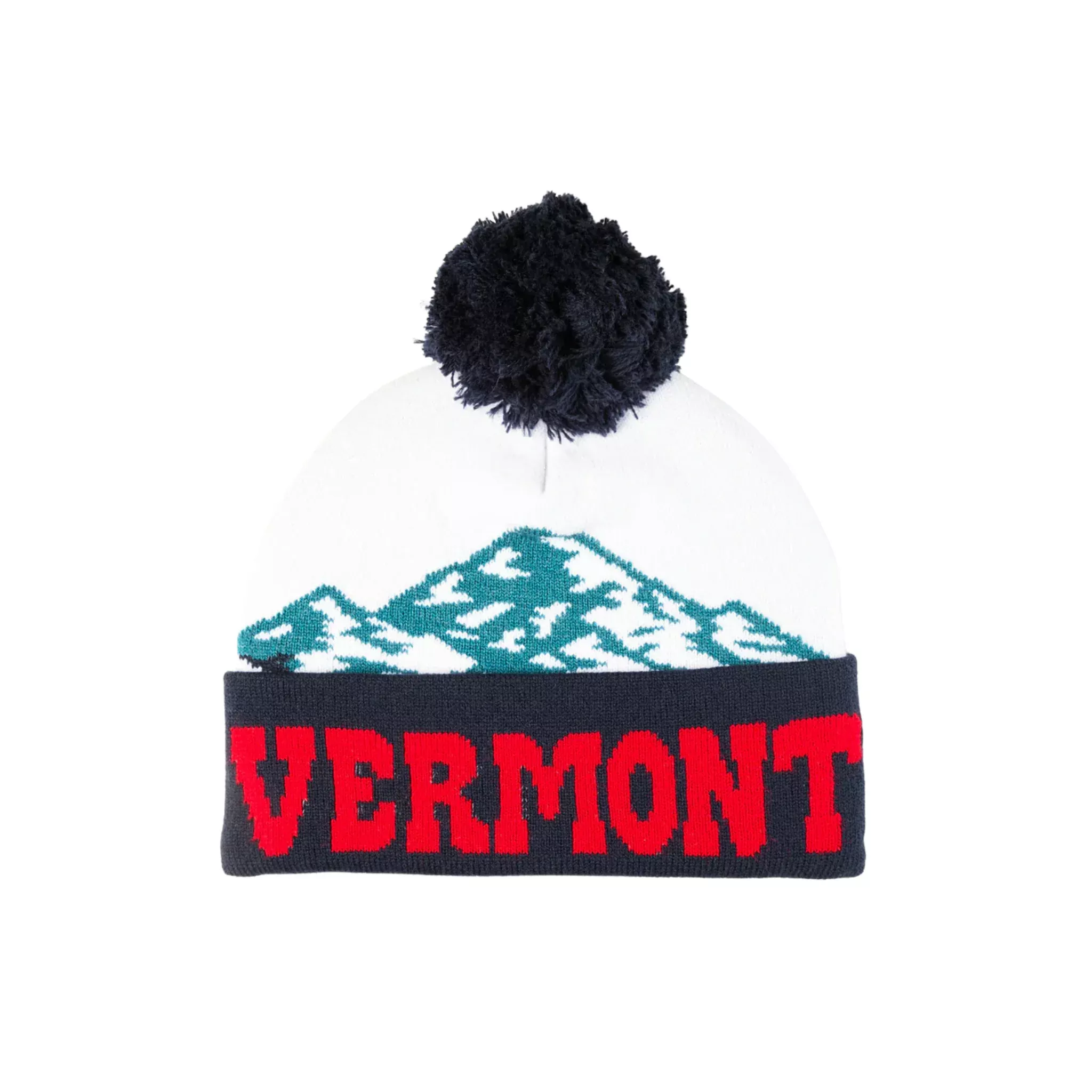 4T2D Vermont Cuffed Pom Beanie – Red