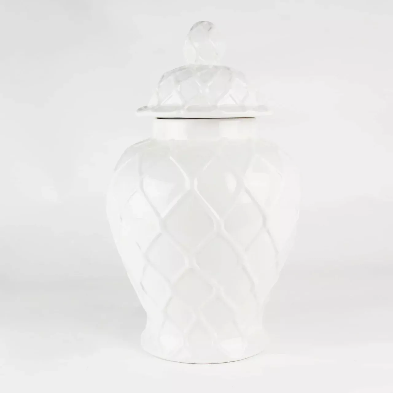 8 Oak Lane White Extra Large Textured Ginger Jar