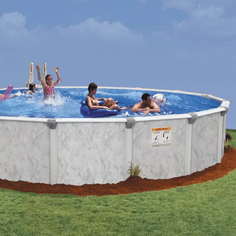 8′ x 54 ” Sea Shore Hybrid 7 ” Frame Round Pool & Bundle