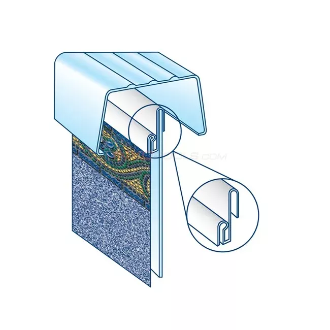 Above Ground Pool Liner Bead Receiver Single 48″ Piece – NL109