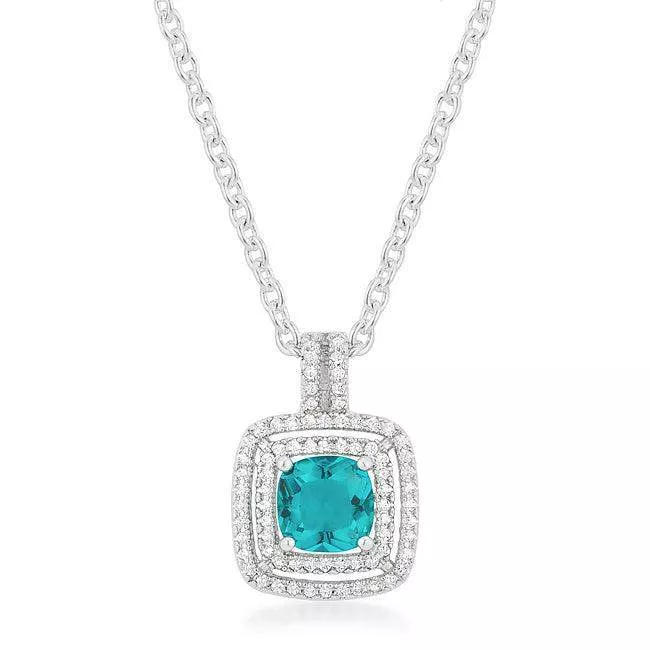 Aqua Halo Stud Pendant