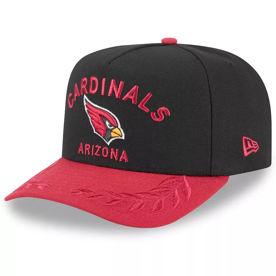 ARIZONA CARDINALS 2025 NFL DRAFT 9FIFTY A-FRAME SNAPBACK HAT - BLACK/RED