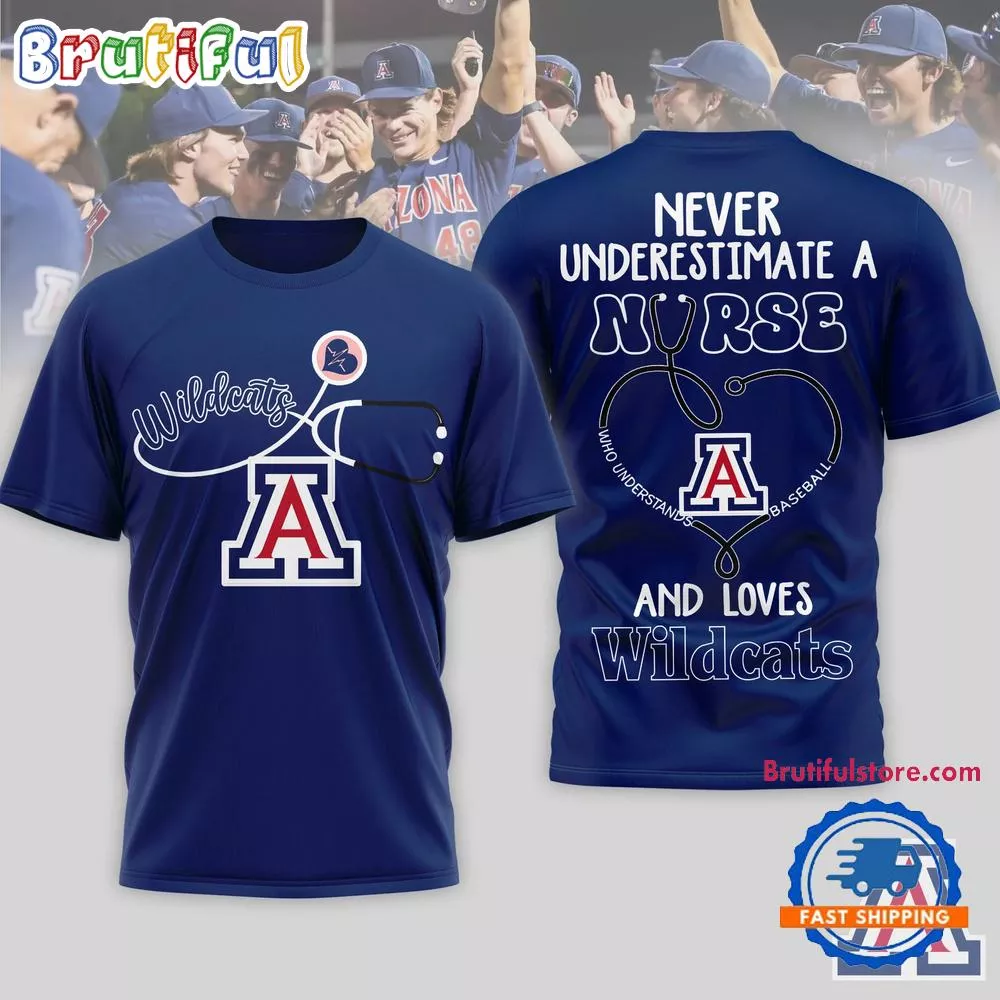 Arizona Wildcats NCAA Game Day Nurse Limited 3D T Shirt