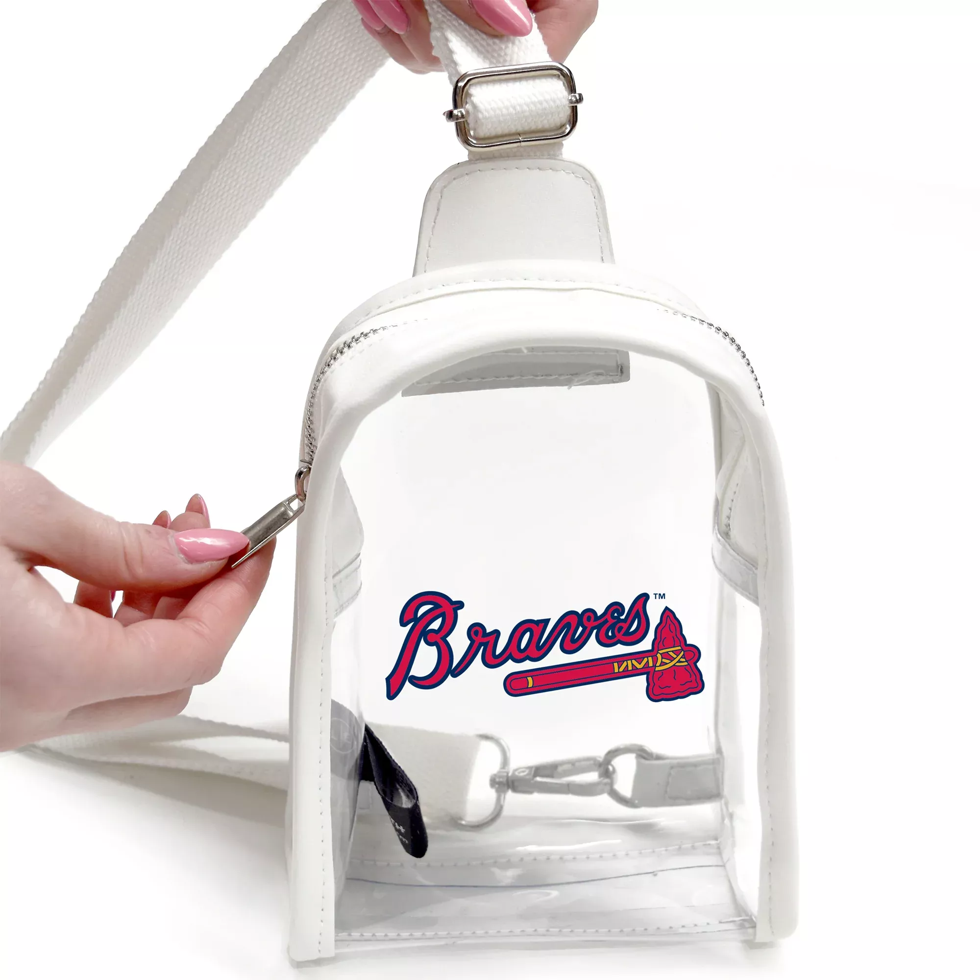 ATLANTA BRAVES CLEAR STADIUM MINI SLING BAG