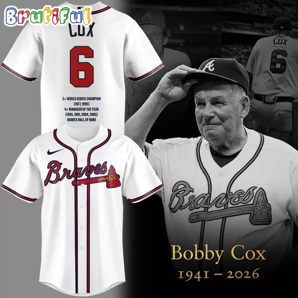 Atlanta Braves In Memory Bobby Cox 1941-2026 Baseball Jersey