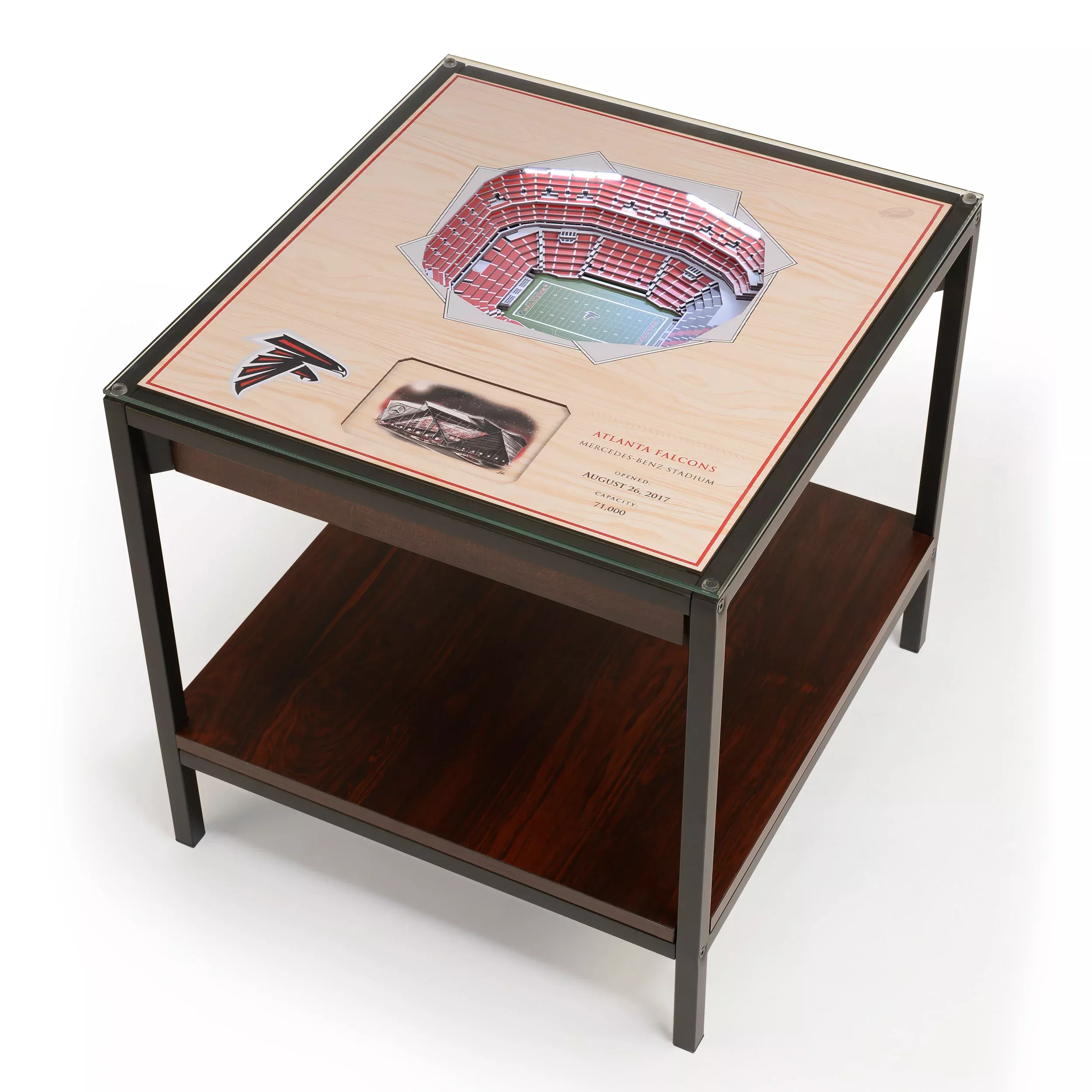 ATLANTA FALCONS 25 LAYER 3D STADIUM LIGHTED END TABLE