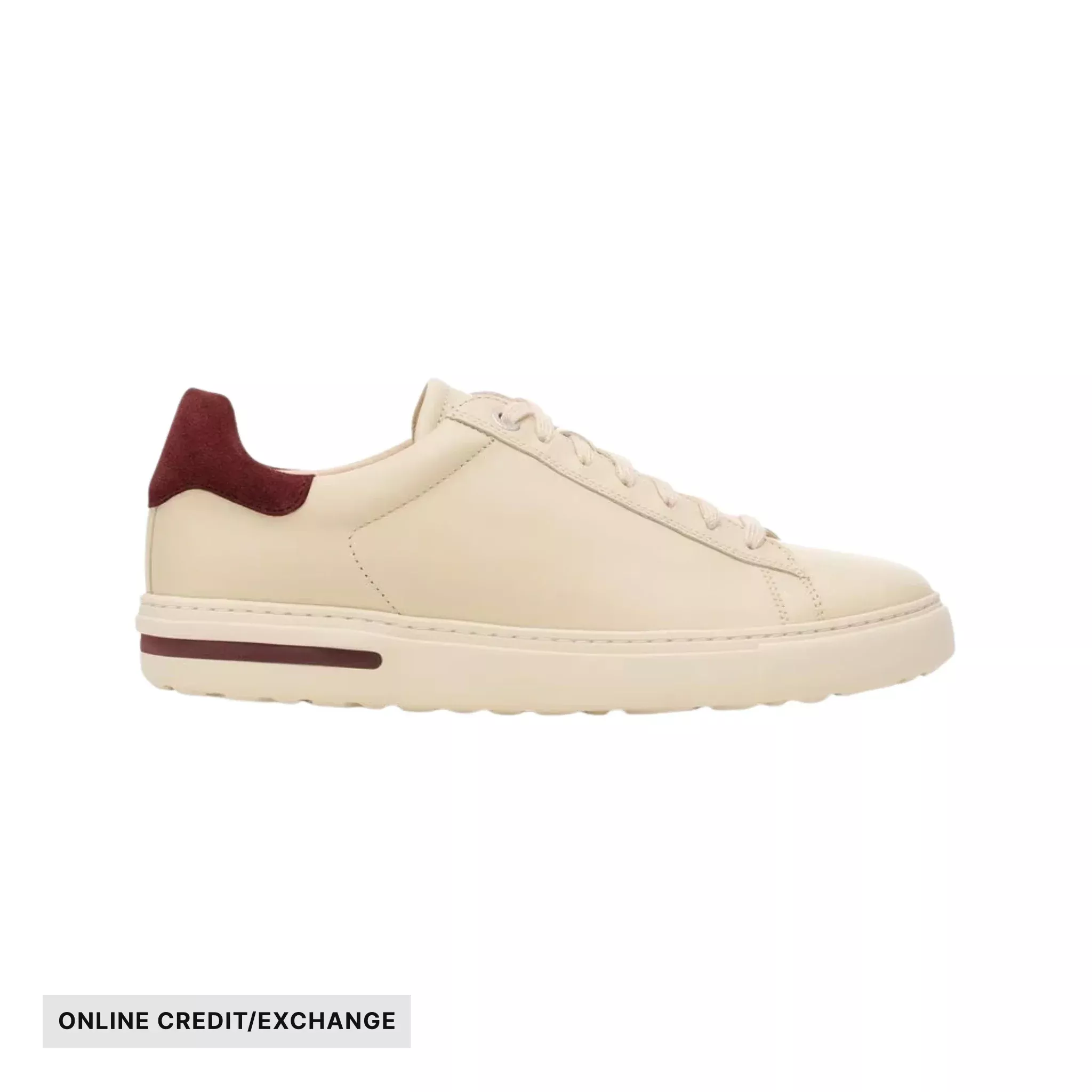 Birkenstock Bend Low Leather Shoe – Eggshell/ Suede Zinfandel