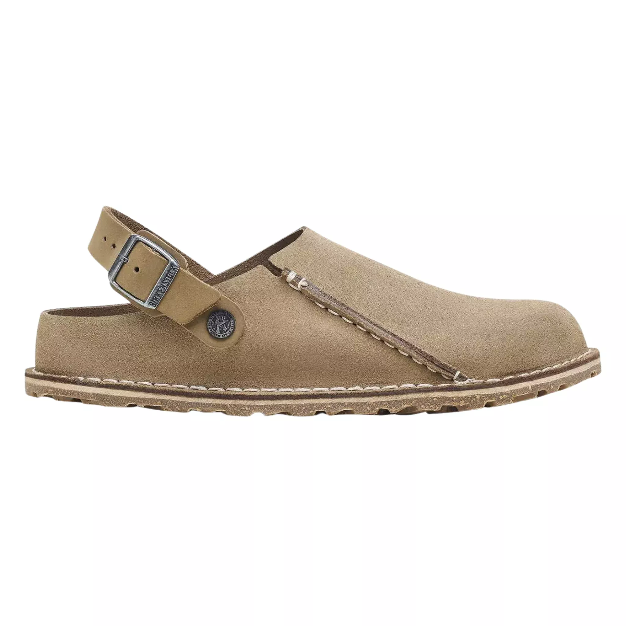 Birkenstock Lutry Premium Suede Clogs – Gray Taupe