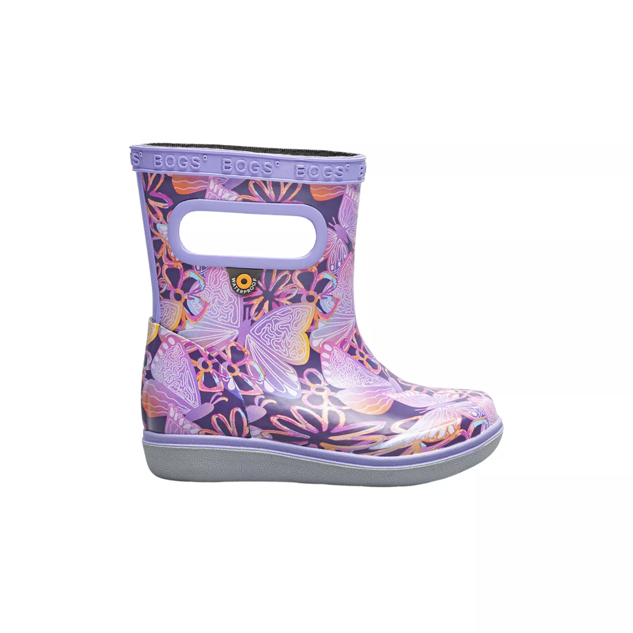 Bogs Toddlers' Skipper II Solar Butterfly Rain Boots - Purple Multi