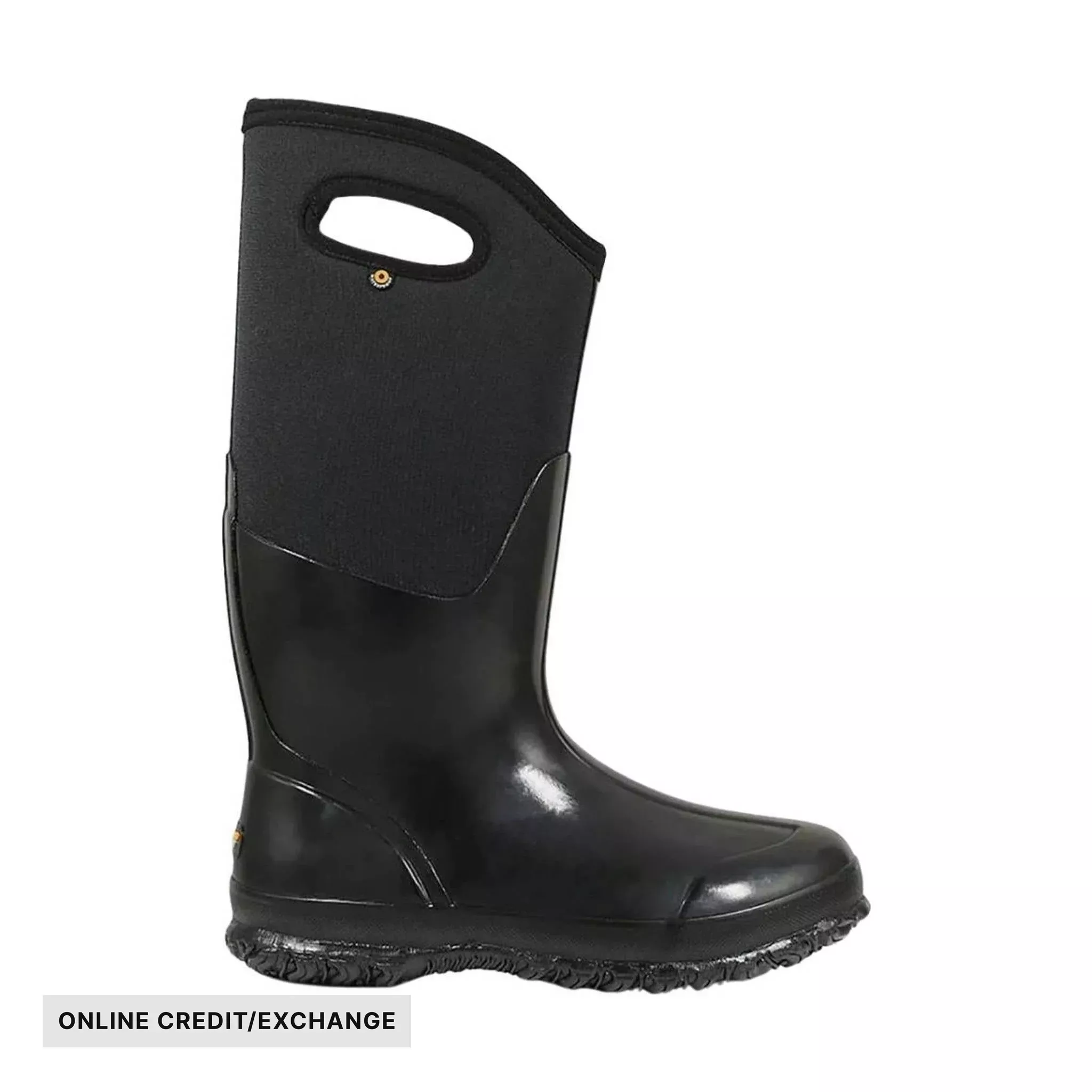 Bogs Women's Classic High Rain Boot - Black Smooth
