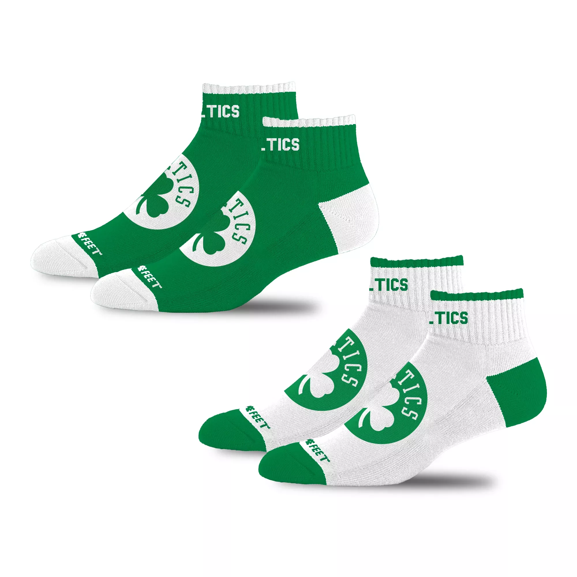 BOSTON CELTICS MEN’S FRONT AND CENTER 2-PACK SOCKS