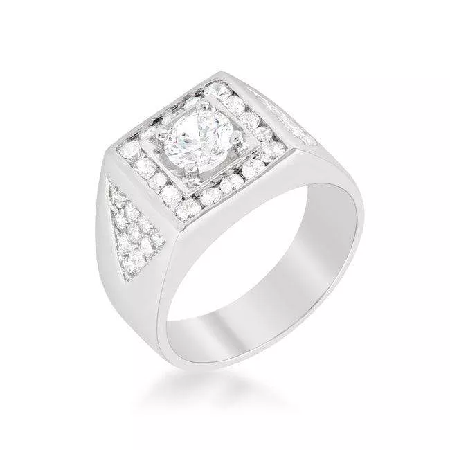 Brilliant Mens Cubic Zirconia Ring