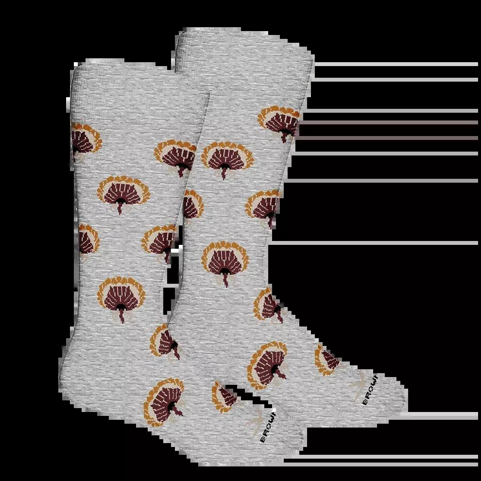Brown Dog Socks Farm Turkey Crew Socks