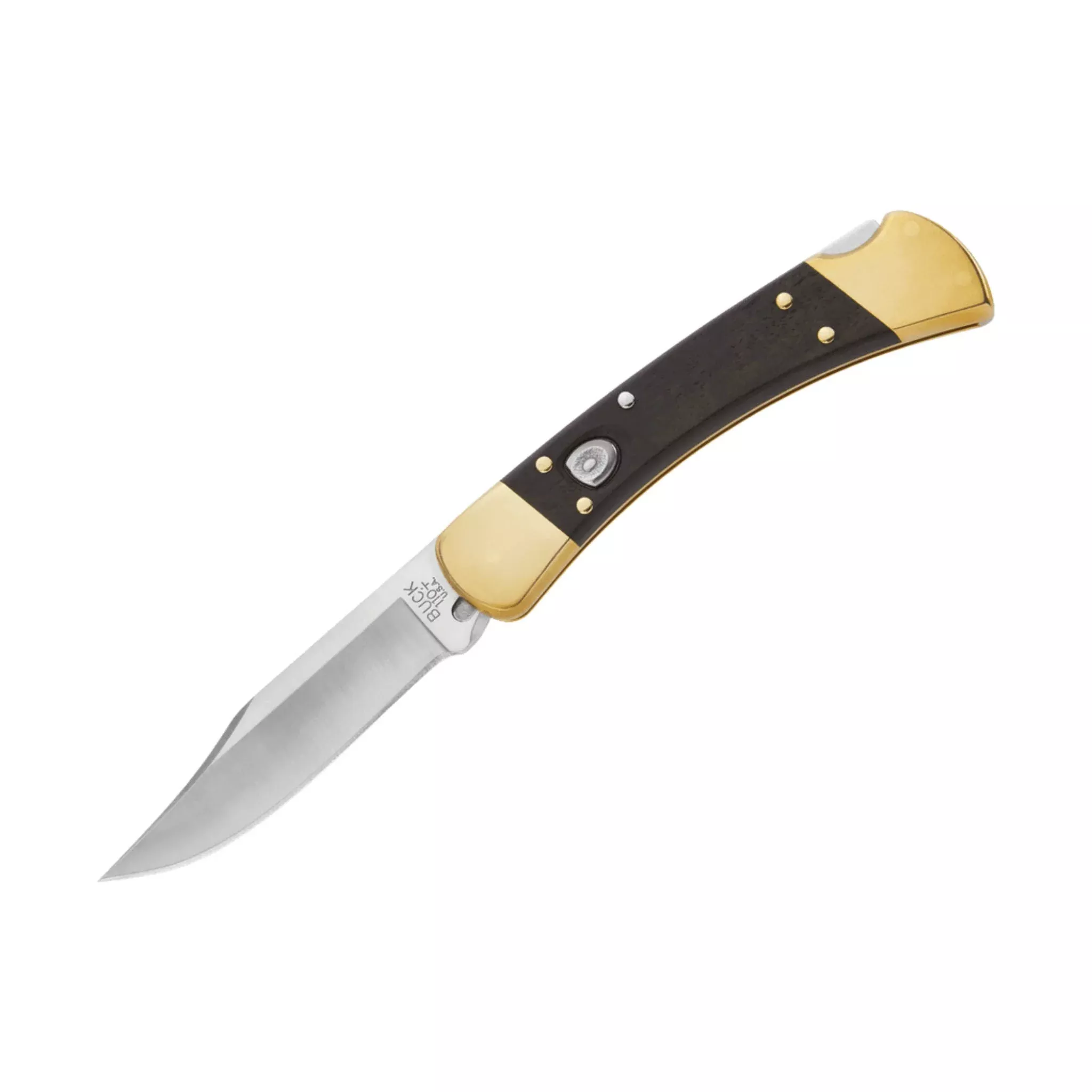 Buck 110 Auto Knife – Ebony/Brass