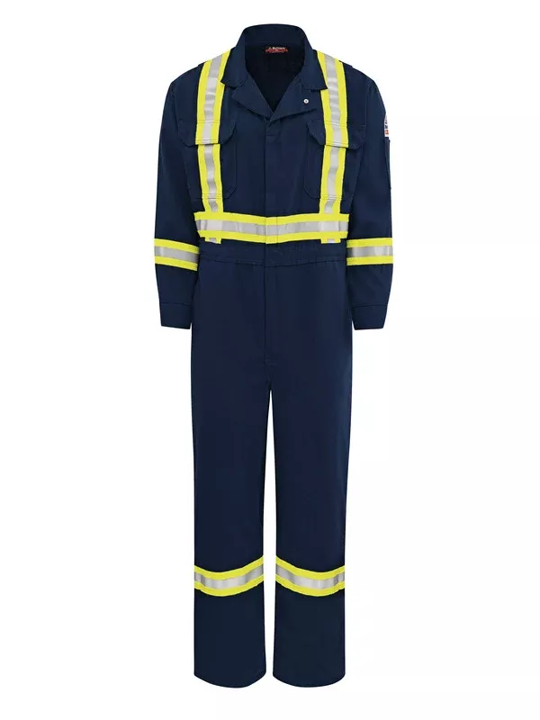 Bulwark Cool Touch 2 Deluxe Coverall with Striping – Navy