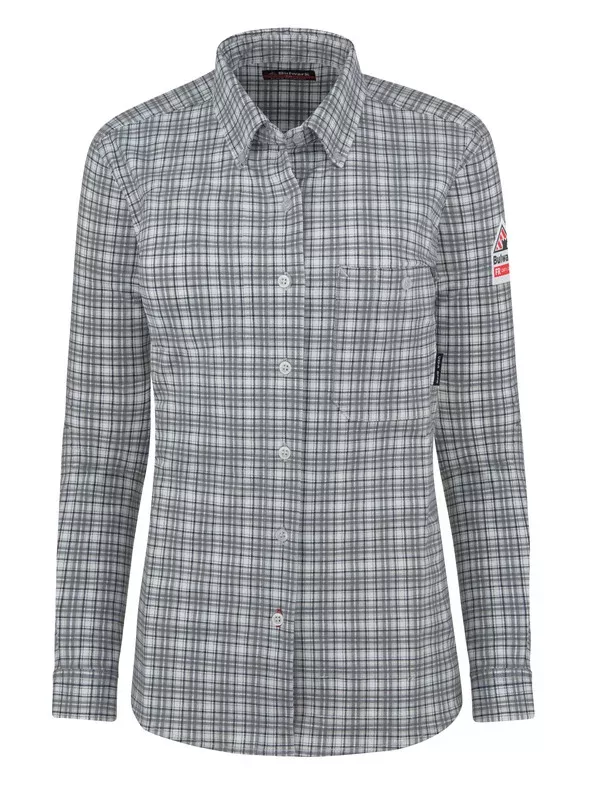 Bulwark FR Women’s Flex Knit Button Down Shirt – Charcoal