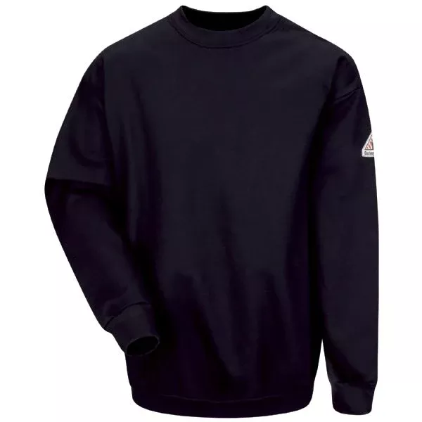 Bulwark Men’s Midweight FR Crewneck Pullover Sweatshirt – Navy