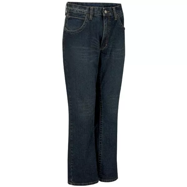 Bulwark Men's Relaxed Fit Bootcut Jean with Stretch - Sanded Denim