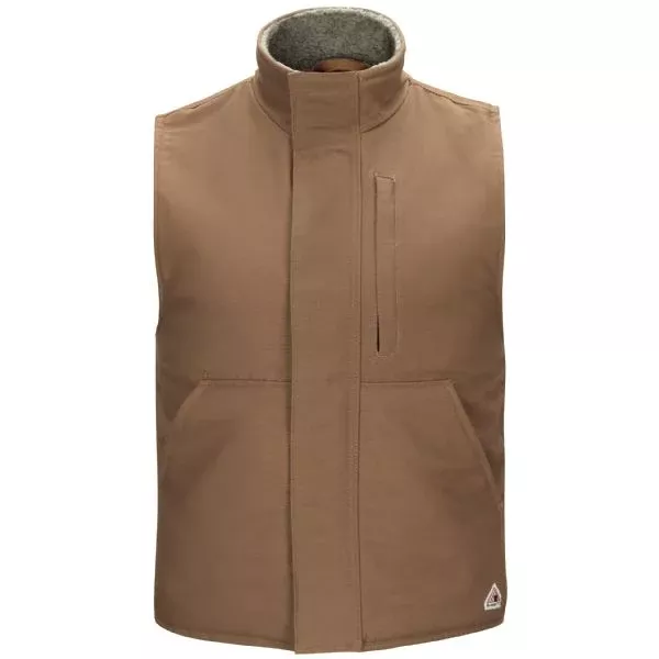 Bulwark Men’s Sherpa Lined Brown Duck Vest – Brown Duck
