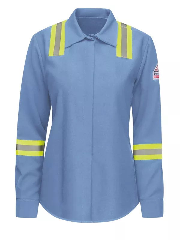 Bulwark Women’s Enhanced Visibility Shirt – Light Blue