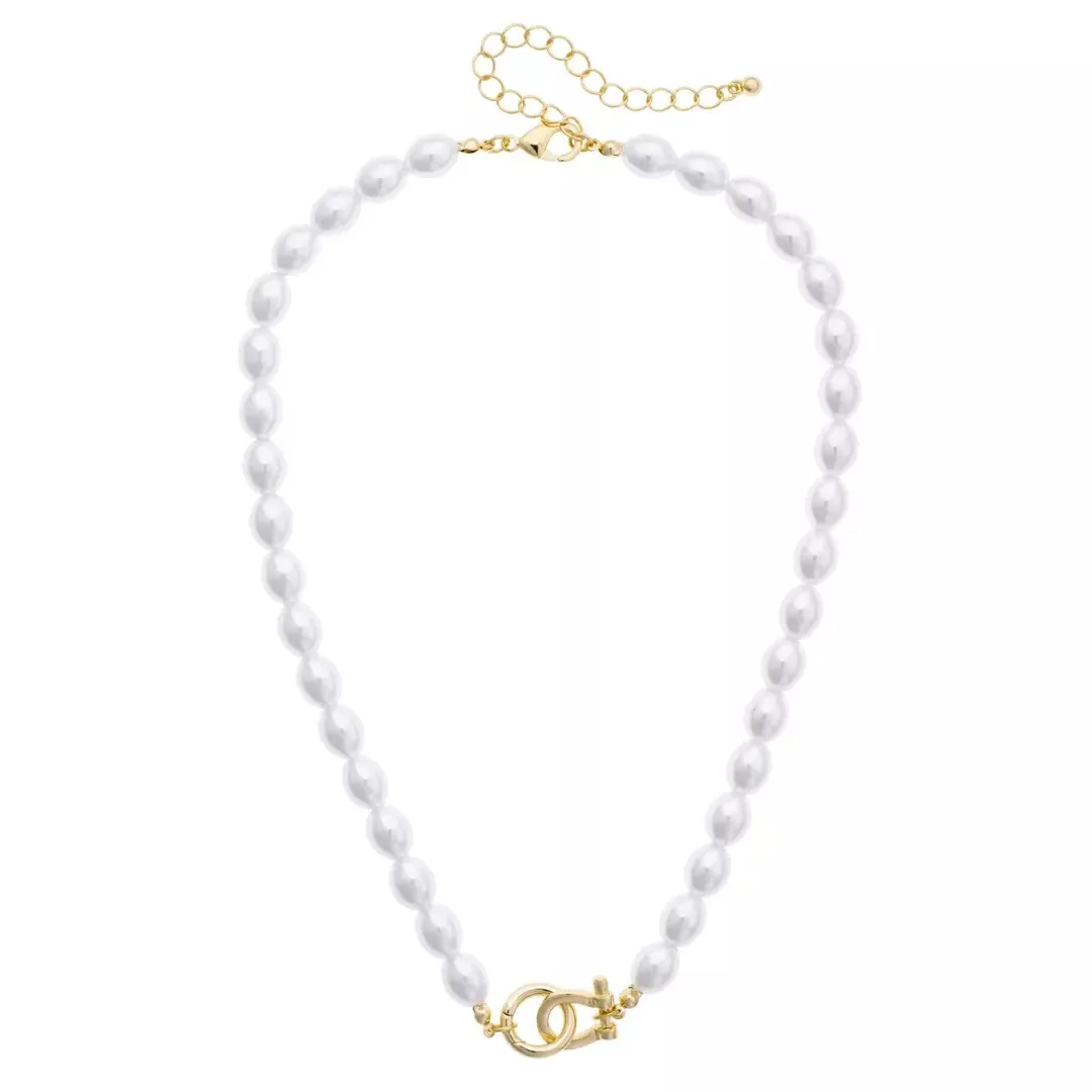 Canvas Celia Pearl Beaded Necklace - Ivory