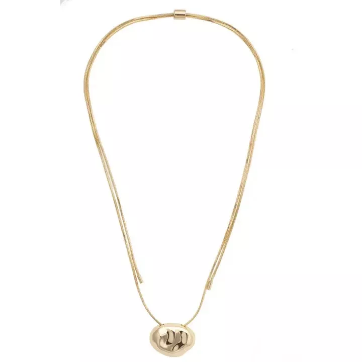 Canvas Ellison Organic Pendant Necklace – Shiny Gold