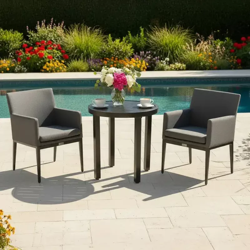 Capri Sling Upholstered 3 Piece Bistro Group
