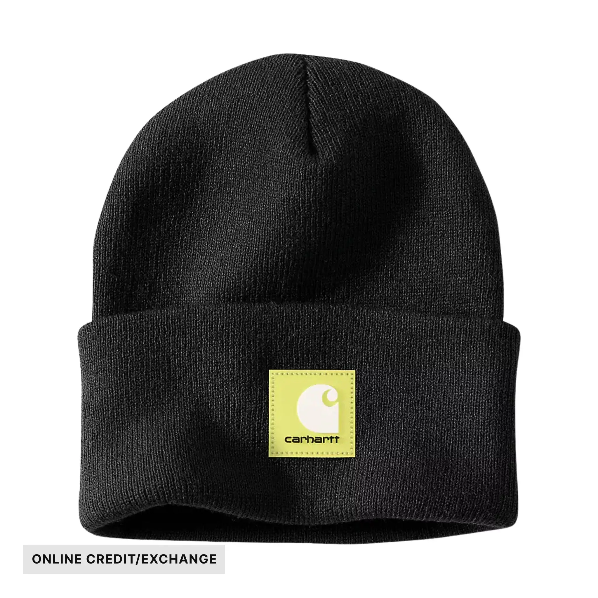 Carhartt Knit Rubber Patch Beanie – Black