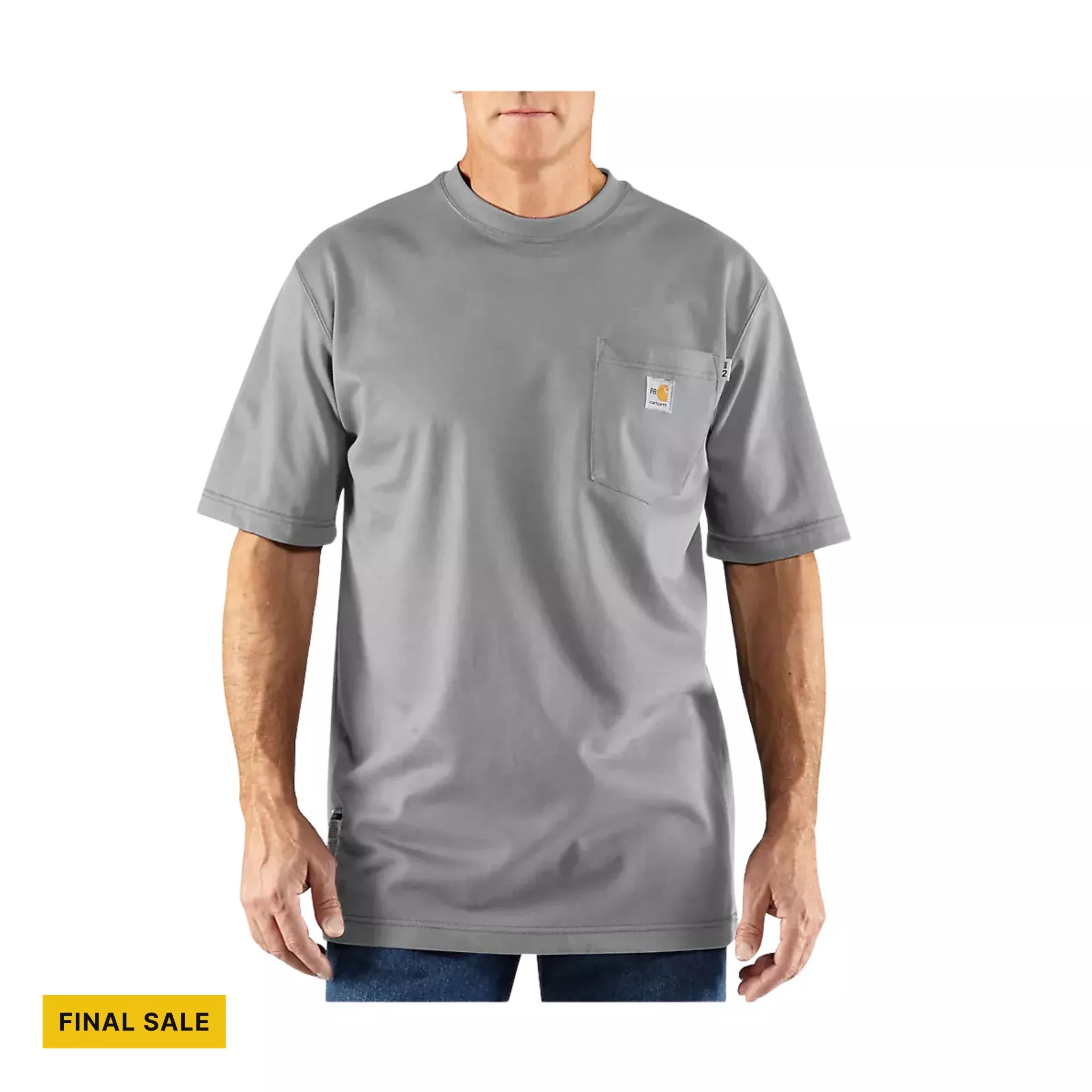 Carhartt Men’s Flame Resistant Force Cotton Short Sleeve T Shirt – Light Gray