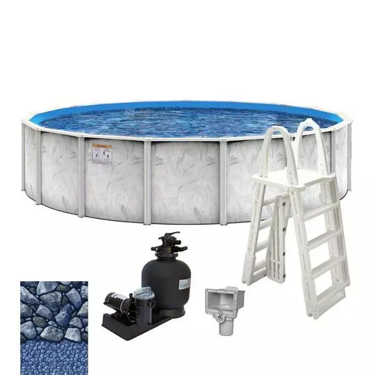 Carmen 27′ Round Above Ground Pool Package