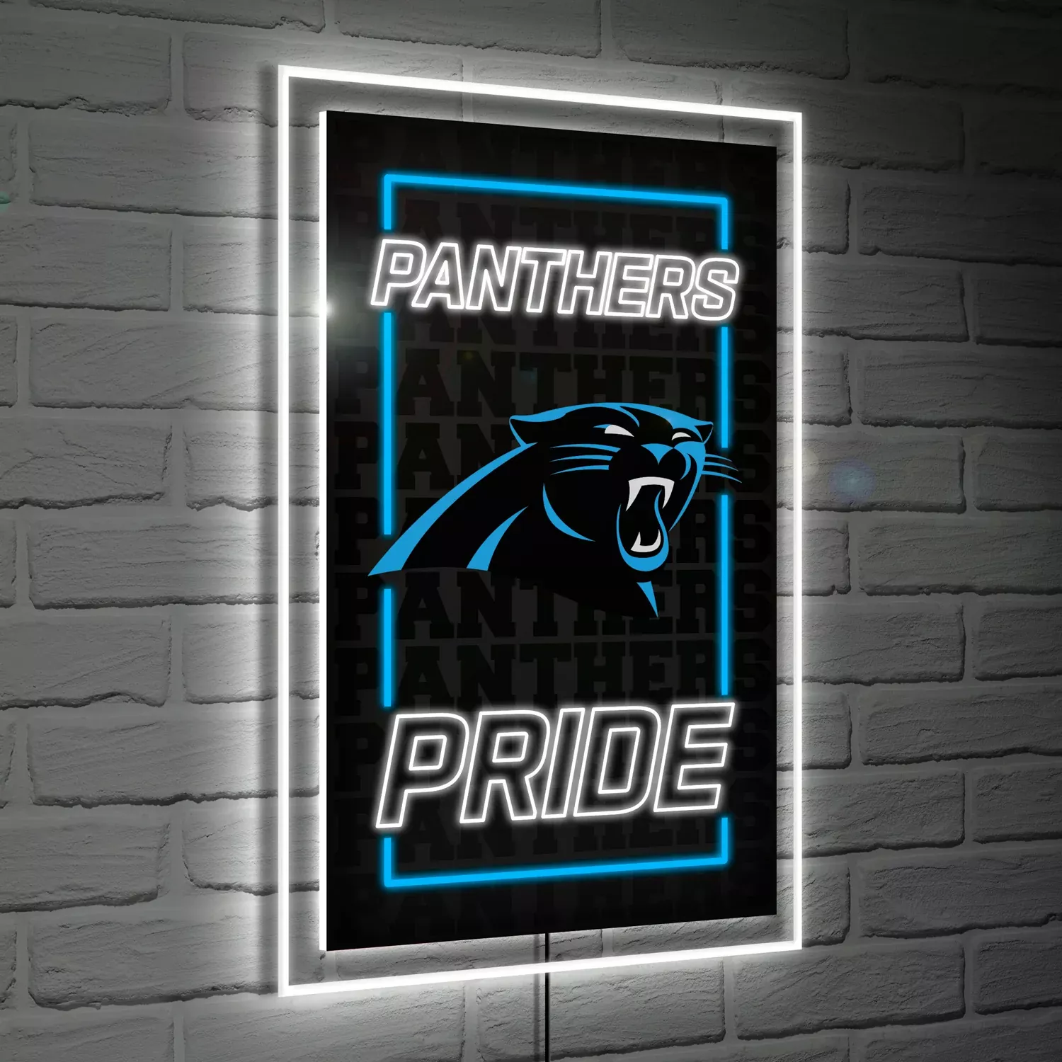 CAROLINA PANTHERS RECTANGLE NEOLITE LED WALL DECOR