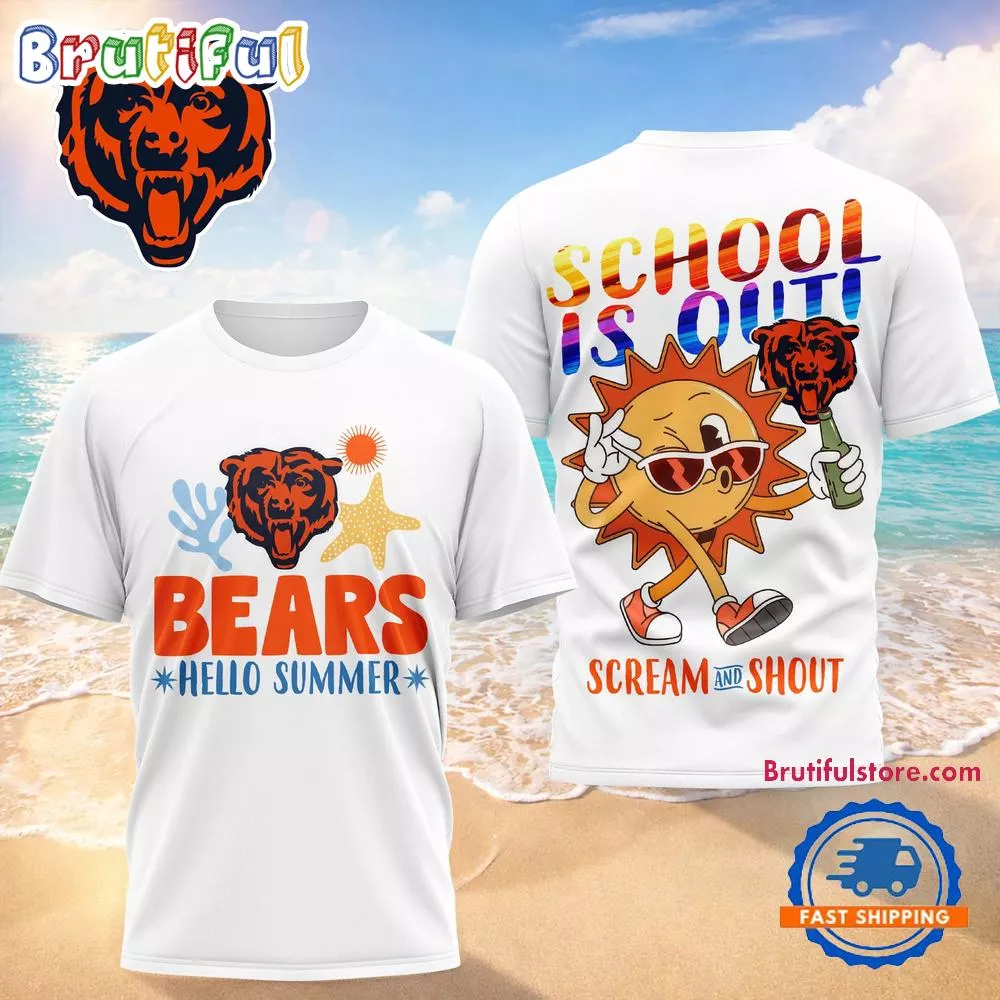 Chicago Bears NFL Hello Summer Limited Edition 3D T Shirt