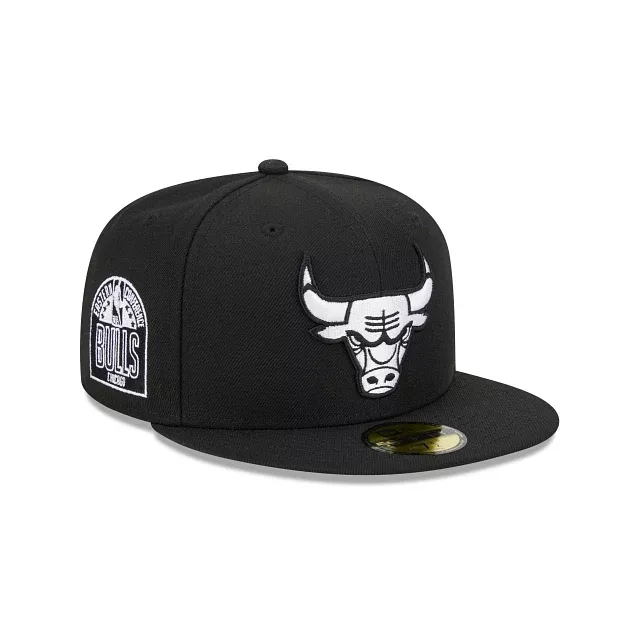 CHICAGO BULLS SIDEPATCH EASTERN CONFERENCE 59FIFTY FITTED HAT – BLACK/ WHITE