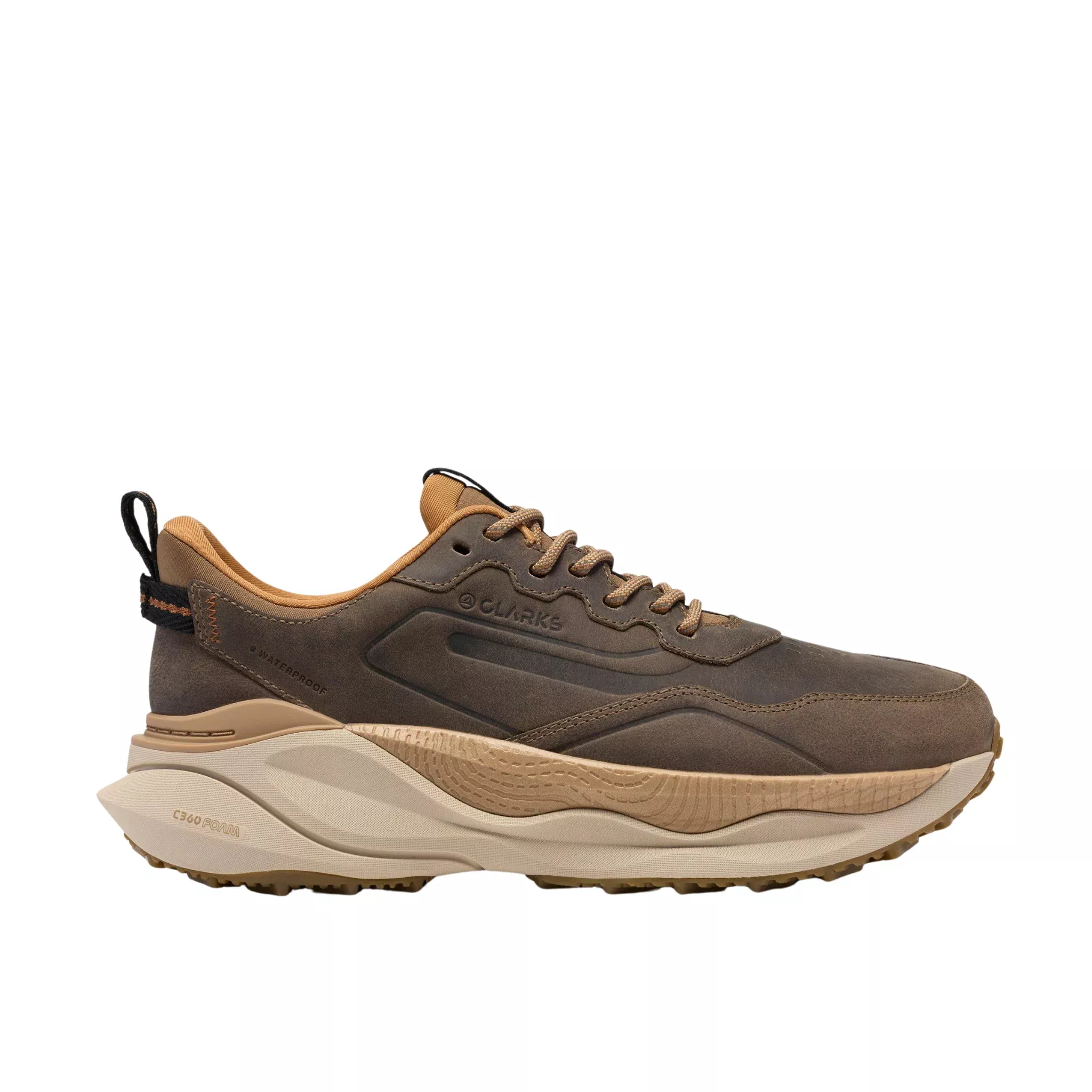 Clarks Men's Pace Trail Lo Waterproof Shoes - Dark Sand