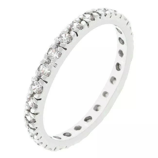 Clear Cubic Zirconia Eternity Ring
