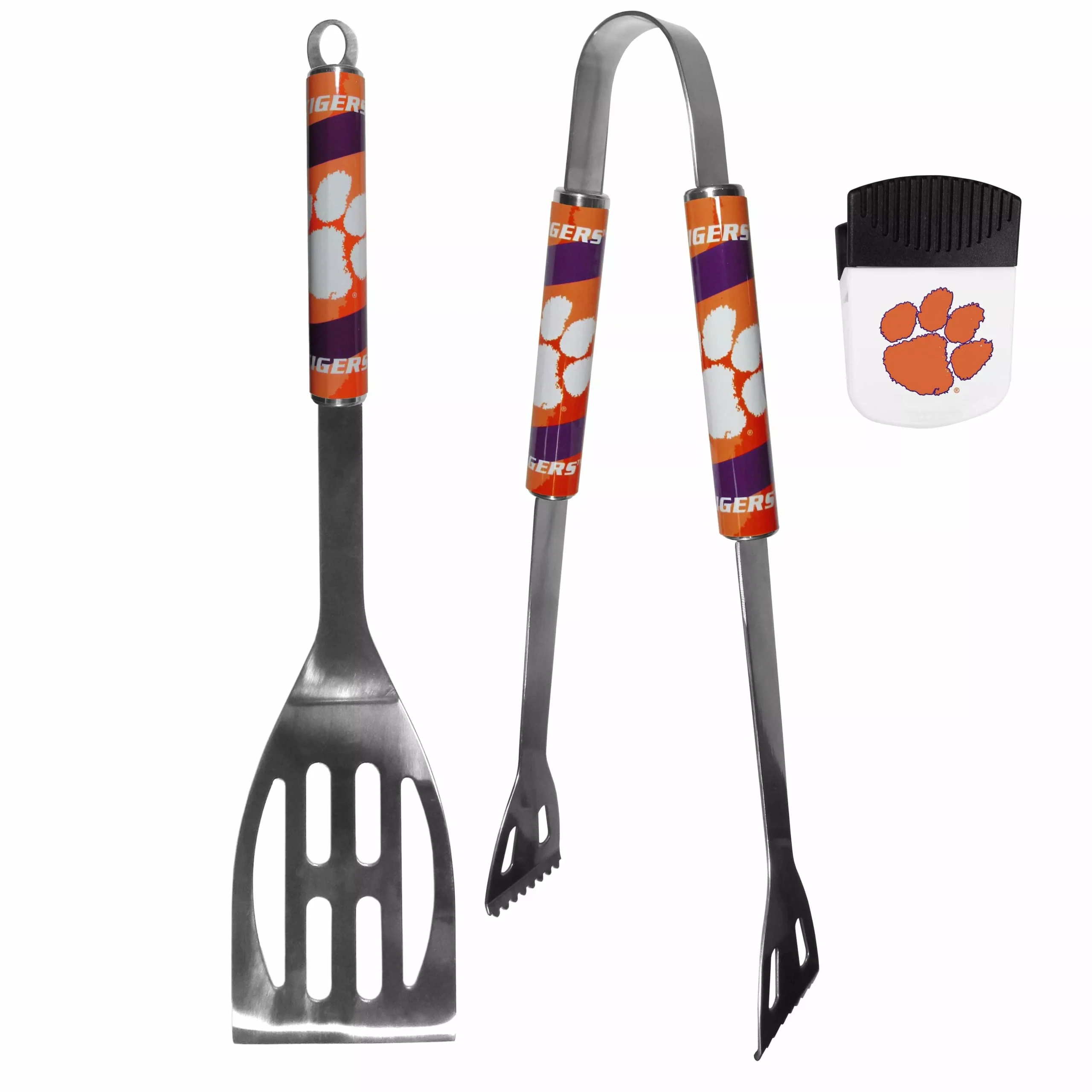 Clemson Tigers 2 pc BBQ Set and Chip Clip