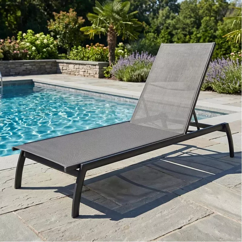 Coastline Sling Chaise Lounge – Titanium