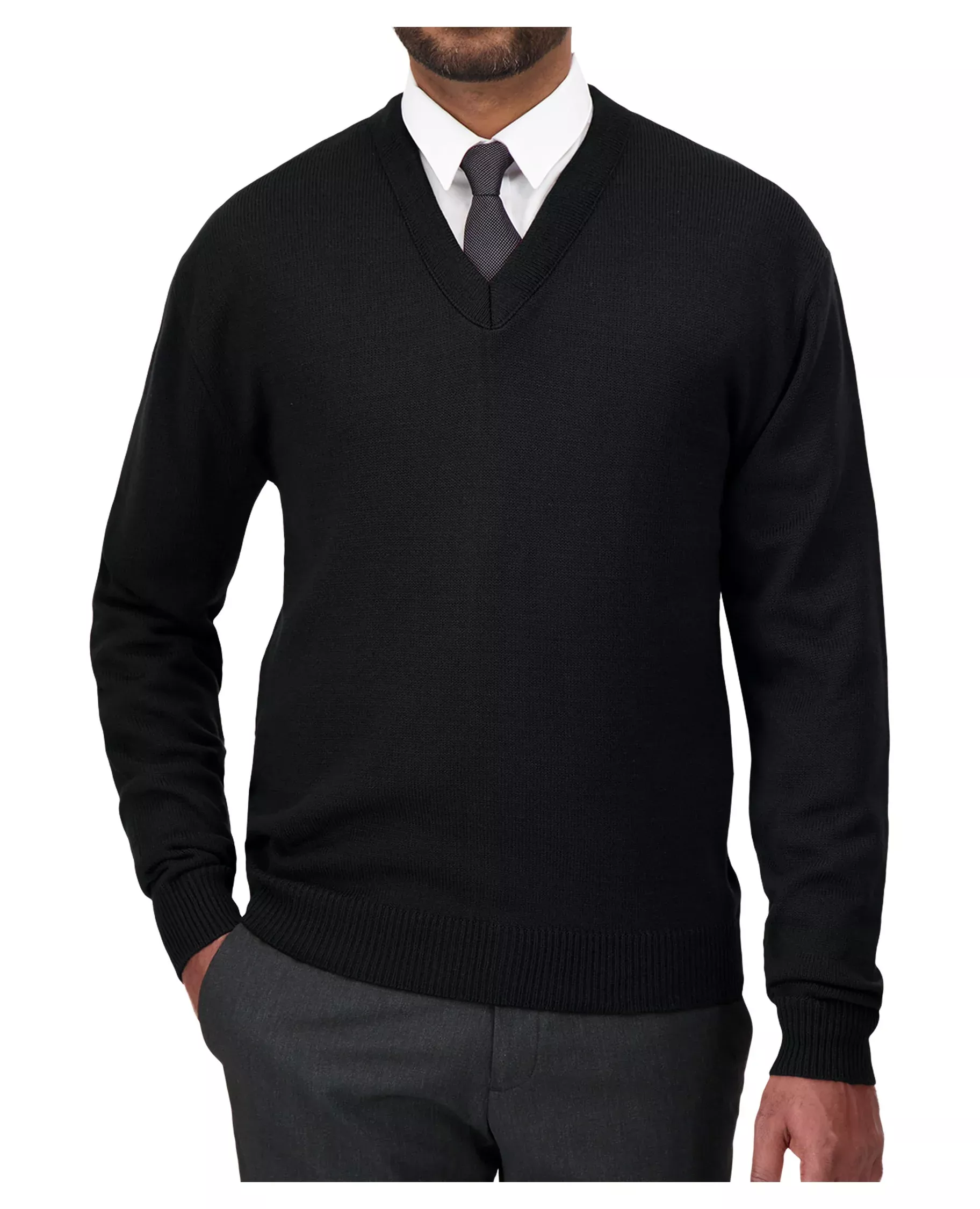 Cobmex Men’s V-Neck Long Sleeve Pullover