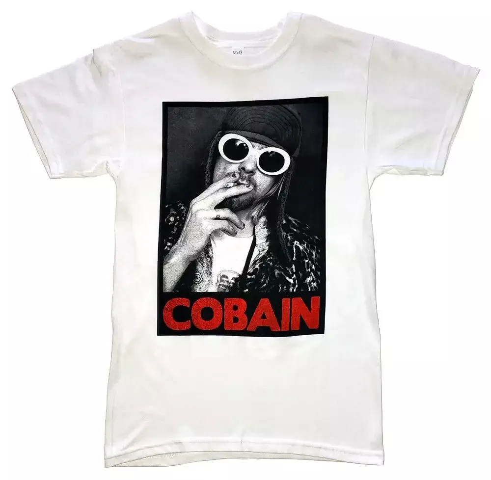 Curt Cobain Smoking Mens T-Shirt