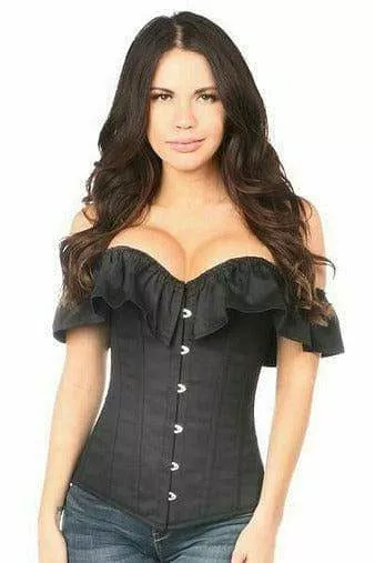 Daisy Corsets Lavish Black Cotton Off-The-Shoulder Corset