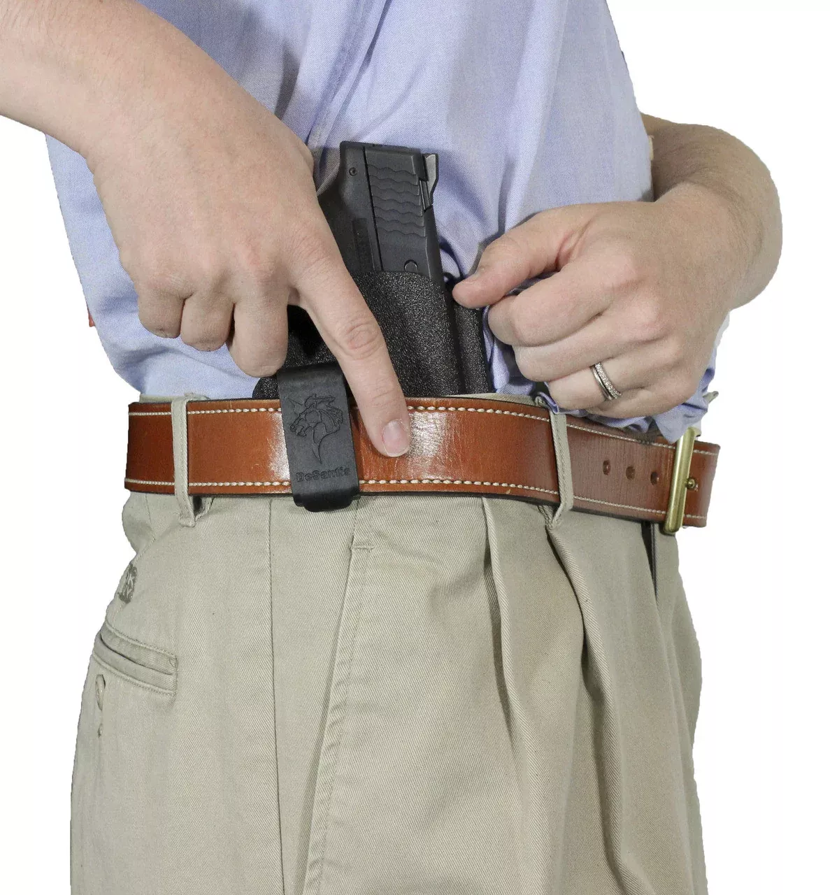 DeSantis GunHide SLIM-TUK, Sig Sauer Make, Black With Ambidextrous Fit