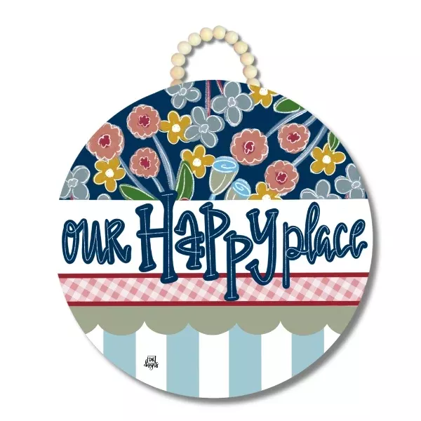 DK Designs The “Happy” Door Hanger