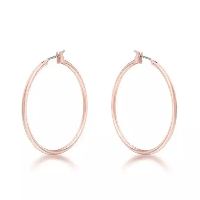 Elegant Rosegold Hoop Earrings