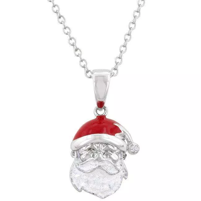 Enamel Santa Claus Pendant