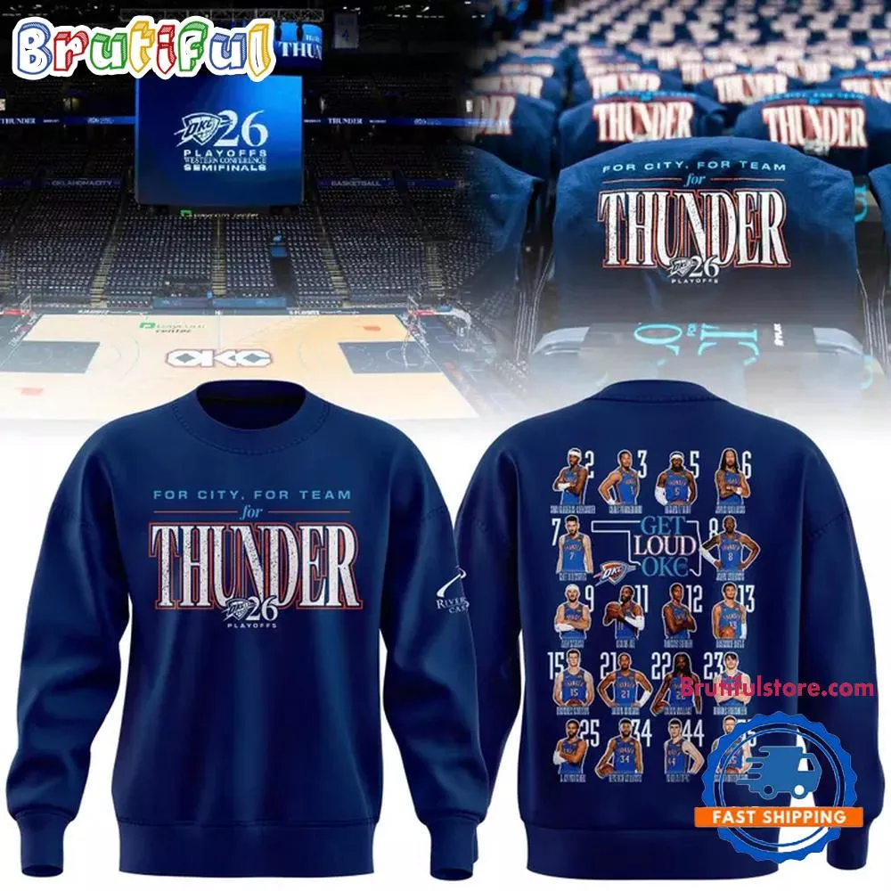 Exclusive 2026 Oklahoma City Thunder Playoffs Round 2 Game 2 Sweatshirt