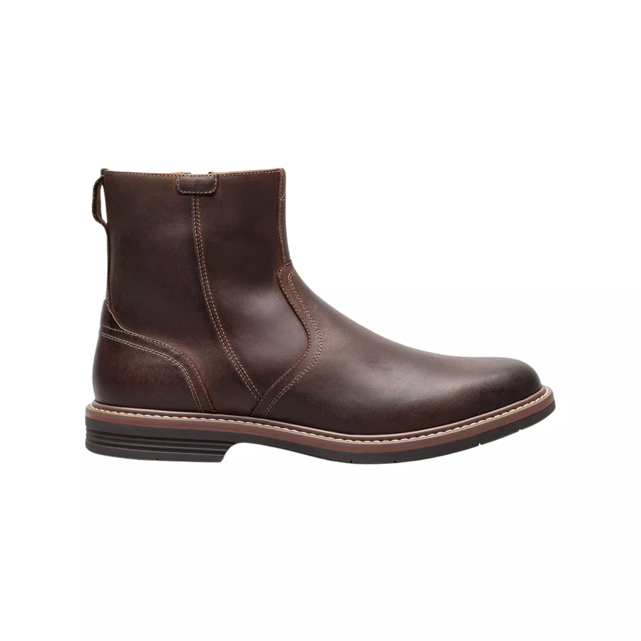 Florsheim Men's Norwalk Plain Toe Side Zip Boots - Brown Crazy Horse