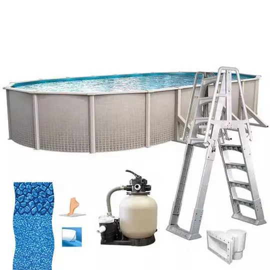 Freestyle 18’x33′ x 52″ Oval Complete Above Ground Pool Package