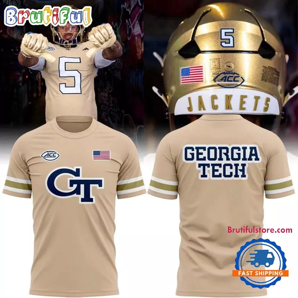Georgia Tech Yellow Jackets Wordmark Uniform Special New T Shirt